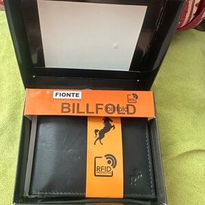 Black Leather RFID Wallet